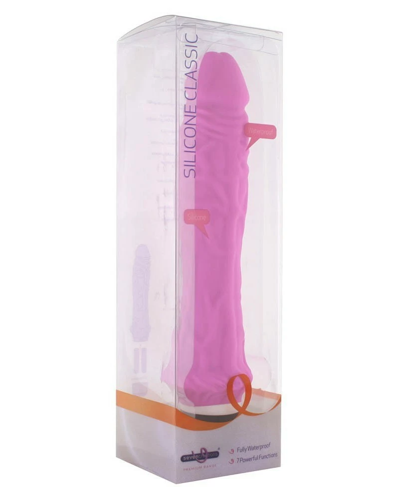 Seven Creation Dildo Vibrant Large Classic 19 X 4.3cm Rose – Image 2